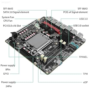 CPU thatb1709043student Amazon.com: Q670 6-Bay Mini ITX NAS Motherboard for 12/13/14
